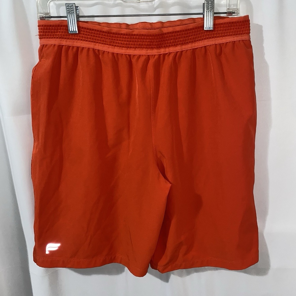 Fabletics Orange Shorts‎ Men's Large 8" Inseam Gym Running